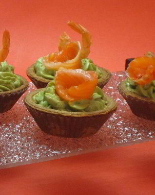 Крем из авокадо в тарталетках