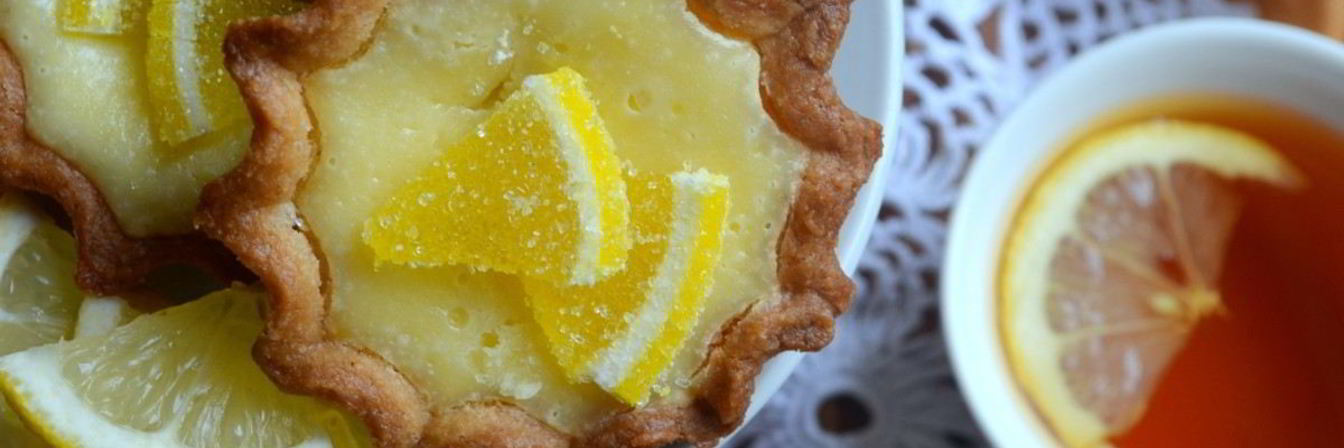 Лимонные тарталетки с лимонным мармеладом