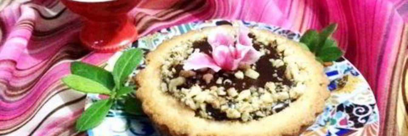 Миндальные тарталетки с шоколадной начинкой