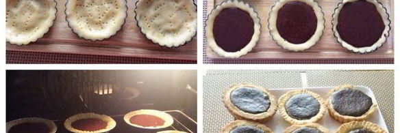 миндальные тарталетки с шоколадной начинкой