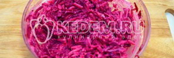 свекла с сыром в тарталетках