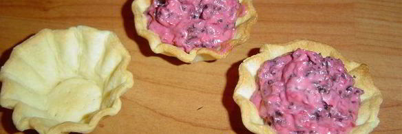 тарталетки малиновое облако