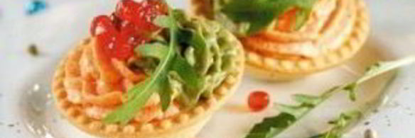 тарталетки с икрой и маслом