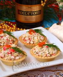 Тарталетки с крабовыми палочками