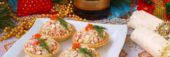 тарталетки с крабовыми палочками