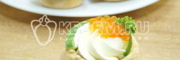 тарталетки с красной икрой праздничные