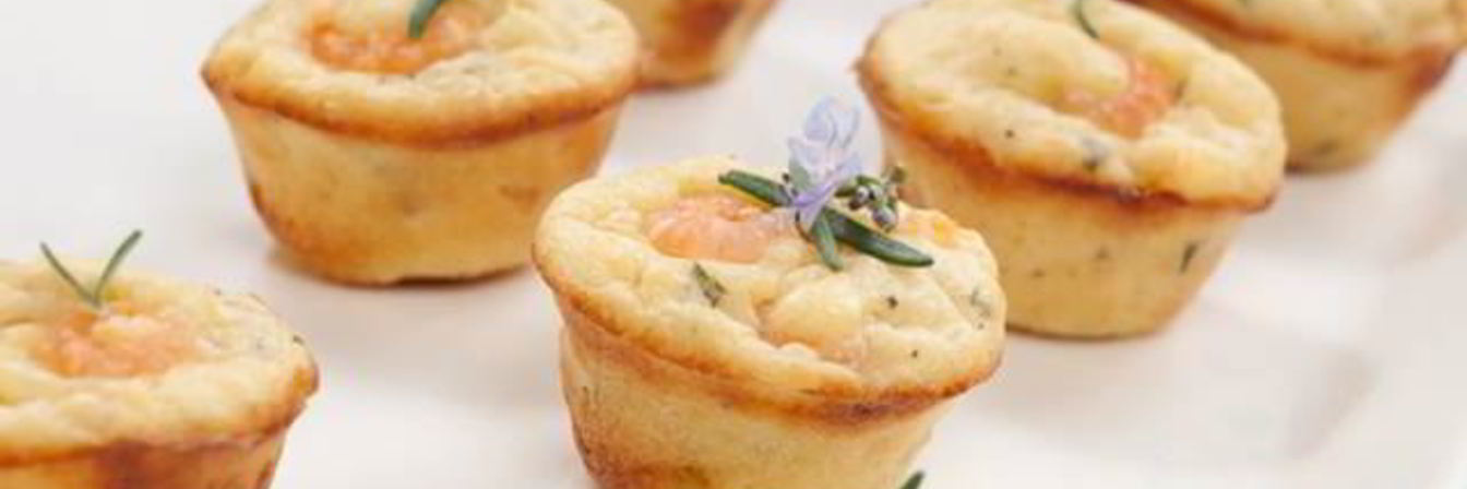 Тарталетки с креветками и цукини