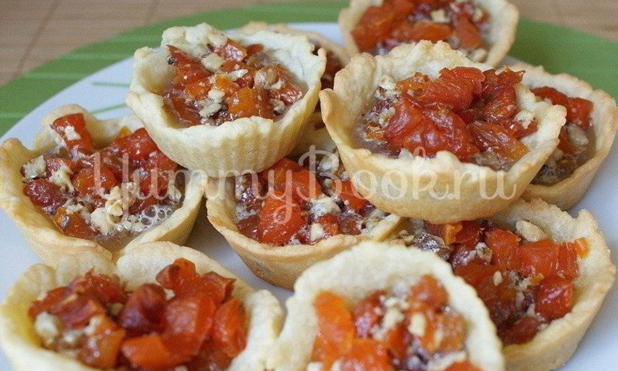 Рецепт тарталеток с курагой и орехами