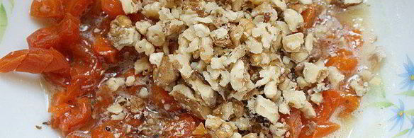 тарталетки с курагой и орехами