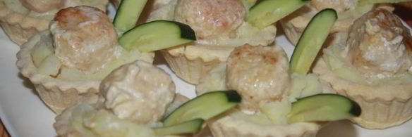 тарталетки с куриным филе