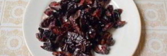 тарталетки с мясом, фруктами и сыром