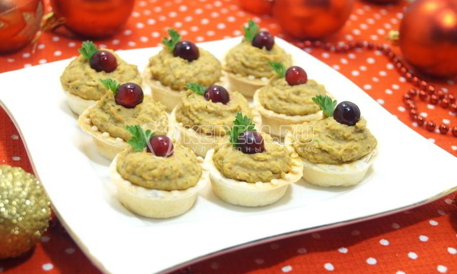 Рецепт тарталеток с паштетом из фасоли