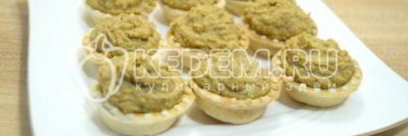 тарталетки с паштетом из фасоли