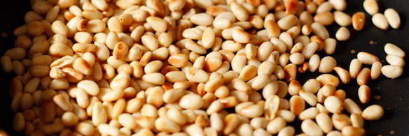 тарталетки с песто и креветками