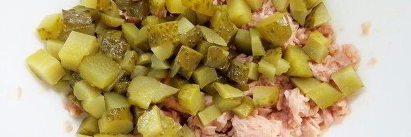 тарталетки с салатом из тунца