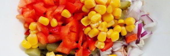 тарталетки с салатом из тунца