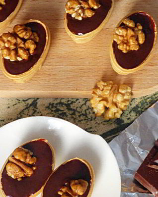 Тарталетки с шоколадной начинкой