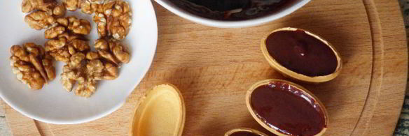 тарталетки с шоколадной начинкой