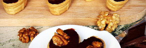 тарталетки с шоколадной начинкой