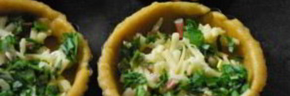 тарталетки с творожным сыром и зеленью