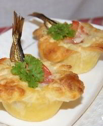 Тарталетки со шпротами