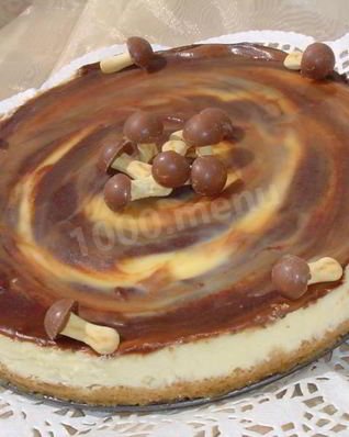 Белоснежный тарт с мраморной карамелью