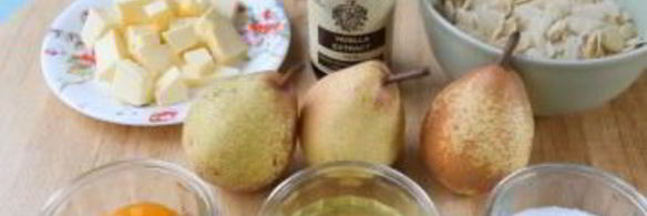 грушевый тарт с миндалем