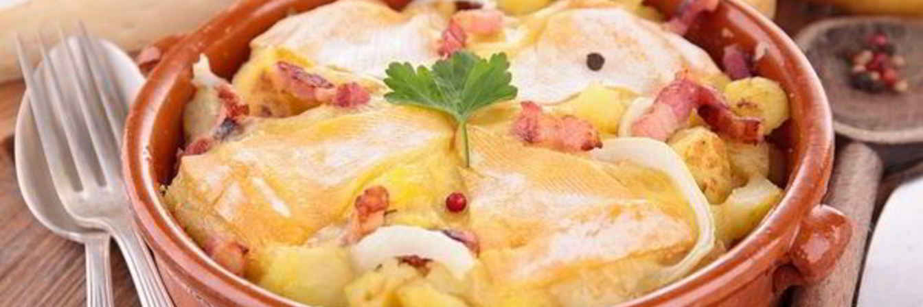 Картофель Тартифлетт с беконом