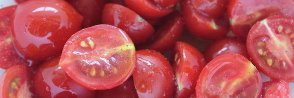 картофельный тарт с черри и укропом