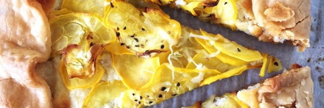 Легкий овощной тарт с сыром