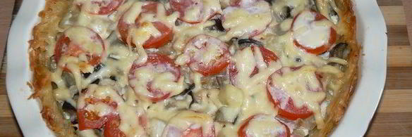 летний овощной тарт с корейкой