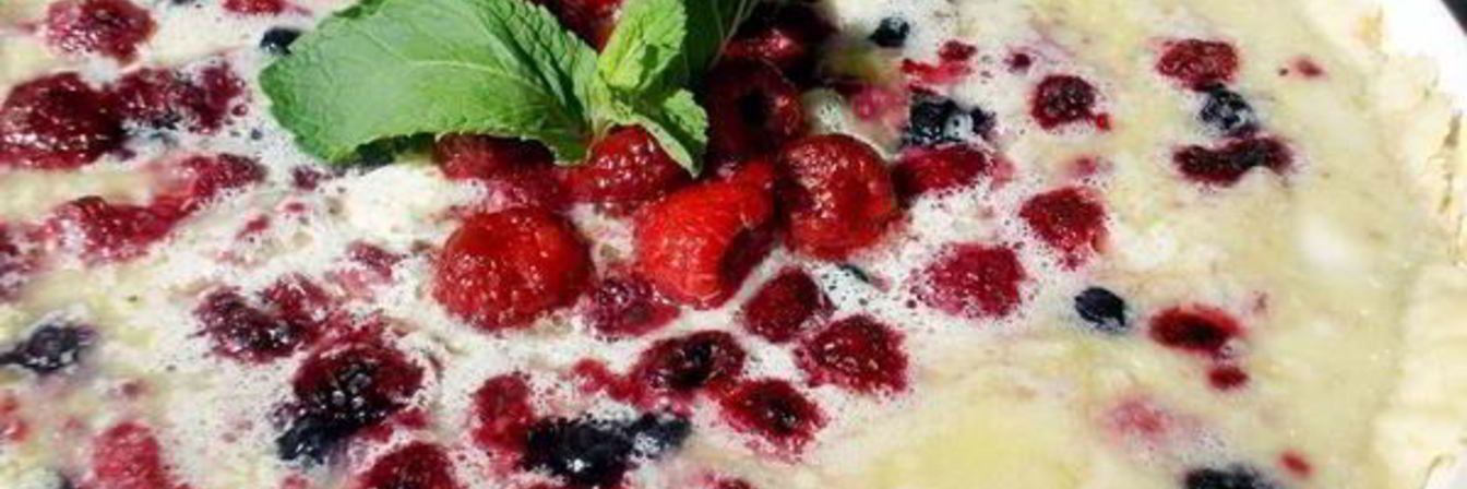 Малиновый тарт с белым шоколадом