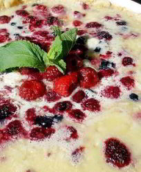 Малиновый тарт с белым шоколадом