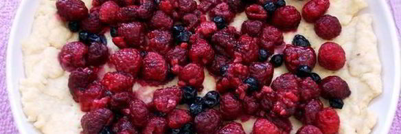 малиновый тарт с белым шоколадом