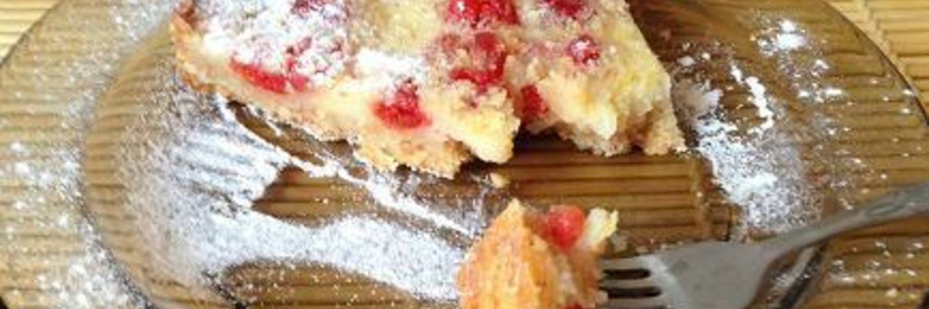 Миндальный тарт с лимонным пудингом