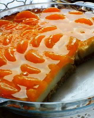 Нежный тарт с мандаринами