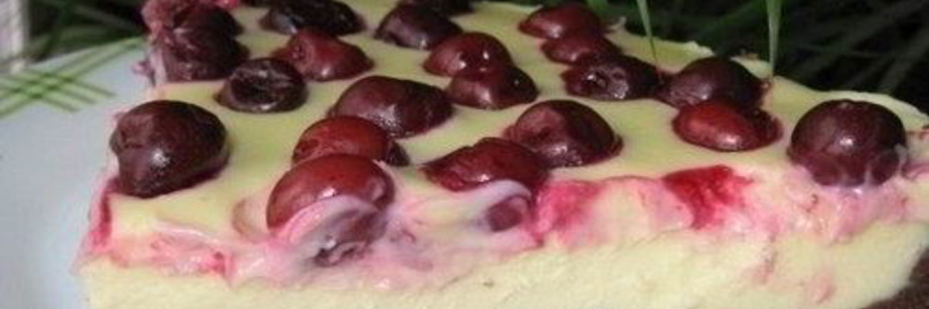 Нежный тарт с вишней и творогом