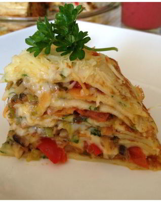 Пряный блинный тарт