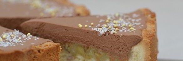 шоколадно-банановый тарт