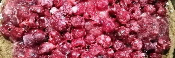 шоколадный теплый тарт с вишнями и сливами