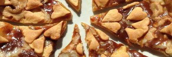 тарт из творожного теста с карамельками