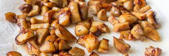 тарт с белыми грибами и луком-пореем