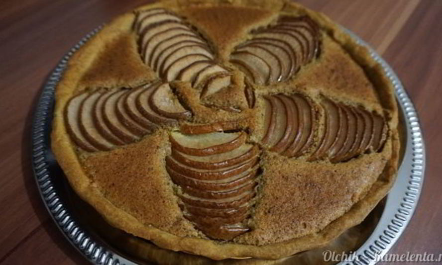 Рецепт тарта с грушами и миндалем