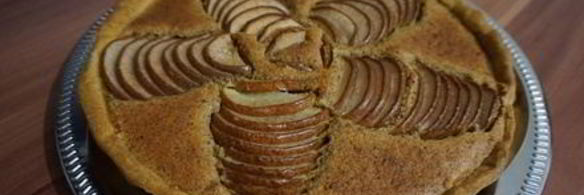 тарт с грушами и миндалем