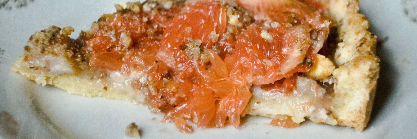 Тарт с грушей и грейпфрутом