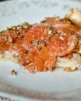 Тарт с грушей и грейпфрутом