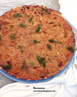 Тарт с карамелизованным луком и рикоттой