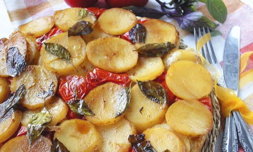 Рецепт тарта с картофелем, сыром и помидорами