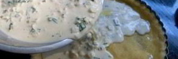 тарт с кукурузой и базиликом