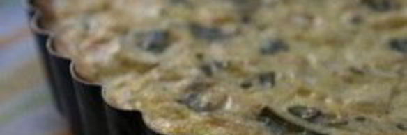 тарт с кукурузой и базиликом